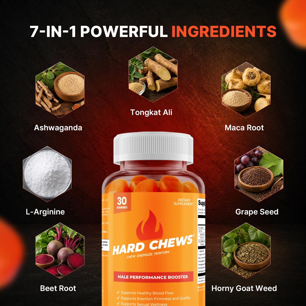 HARD CHEWS® - Performance Gummies (7-in-1 Support)