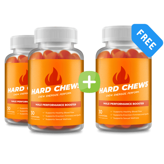 HARD CHEWS® - Mens Vitality Gummies - BUY 2 GET 1 FREE - $47/bottle + s/h